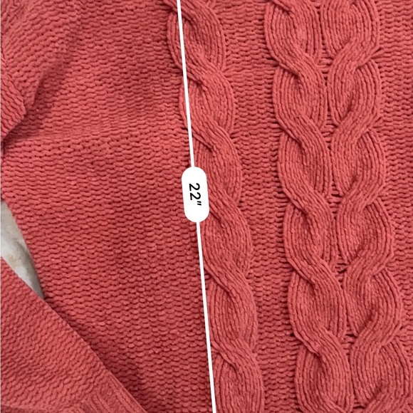 American eagle orange cable knit chenille sweater - Picture 5 of 5